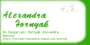alexandra hornyak business card